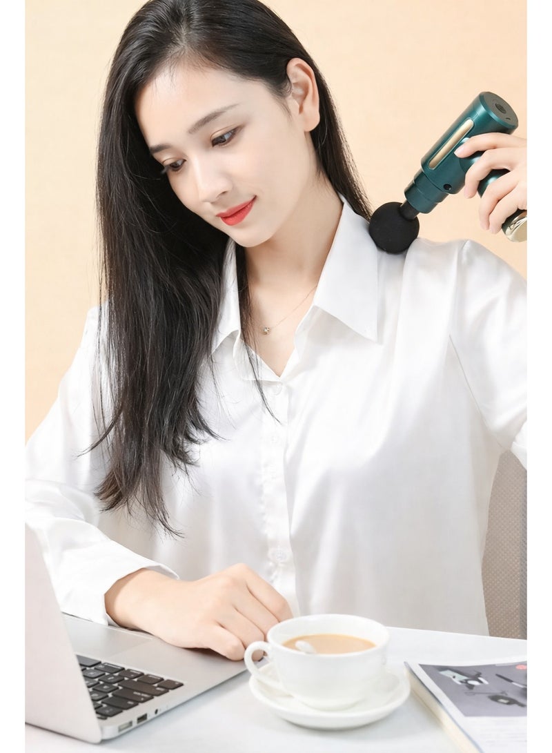 O2. Mini Massage Gun Percussion Deep Tissues Muscle Massager Gun With 6 Speeds Massage Device Super Quiet Portable Electric Handheld Body Massager For Back Neck Pain Relief - Image 5